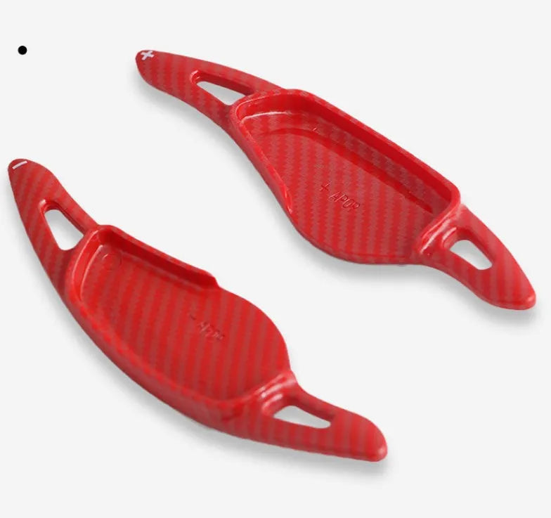 Carbon fibre steering wheel shift paddle modification kit in five colour options