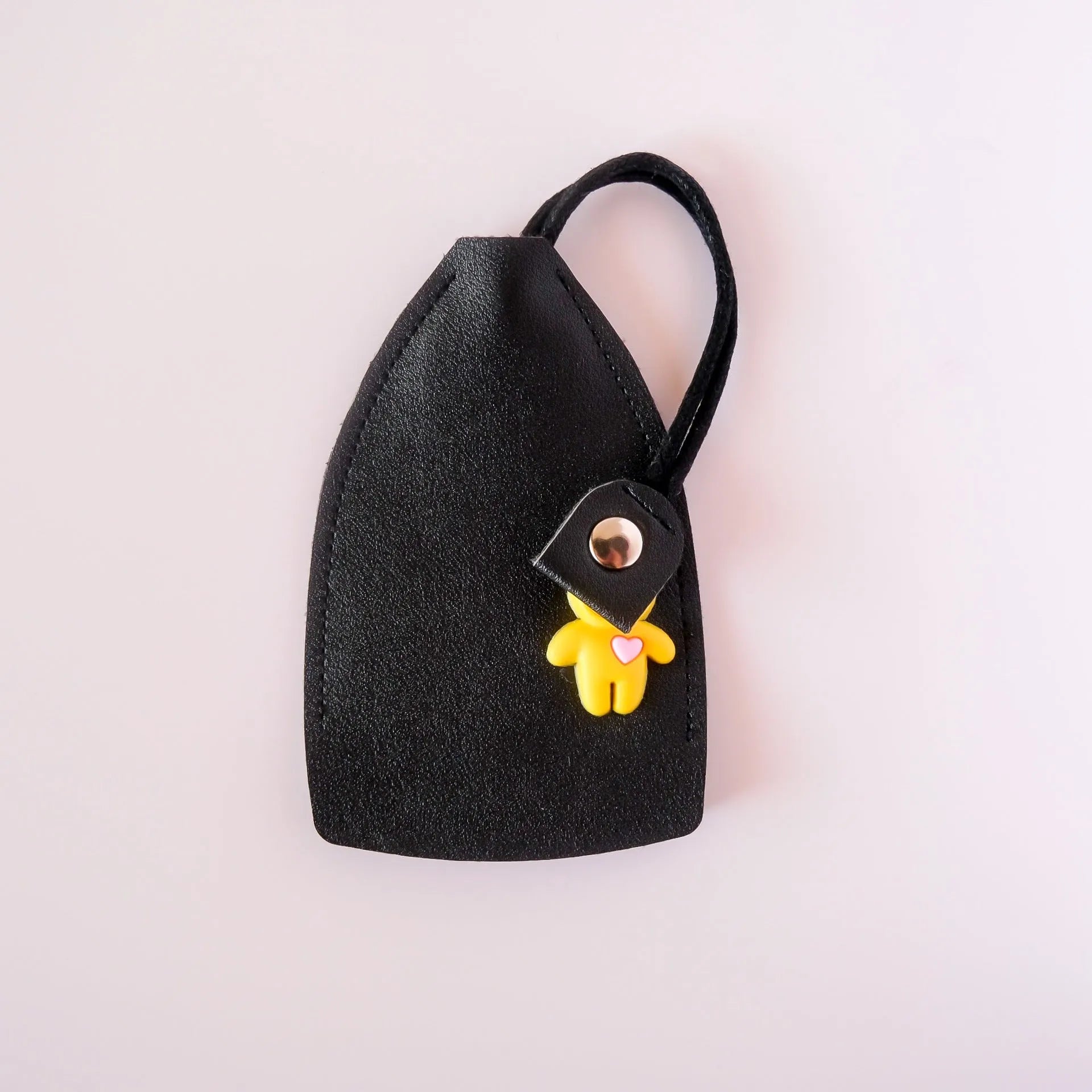 PU leather car key case in various colours showing key fob and credit card storage.