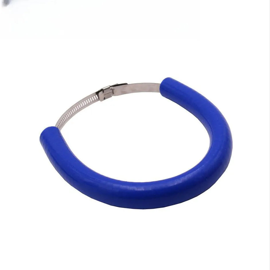 Universal motorcycle exhaust anti-drop wring gasket kit in black, blue, and orange colour options.