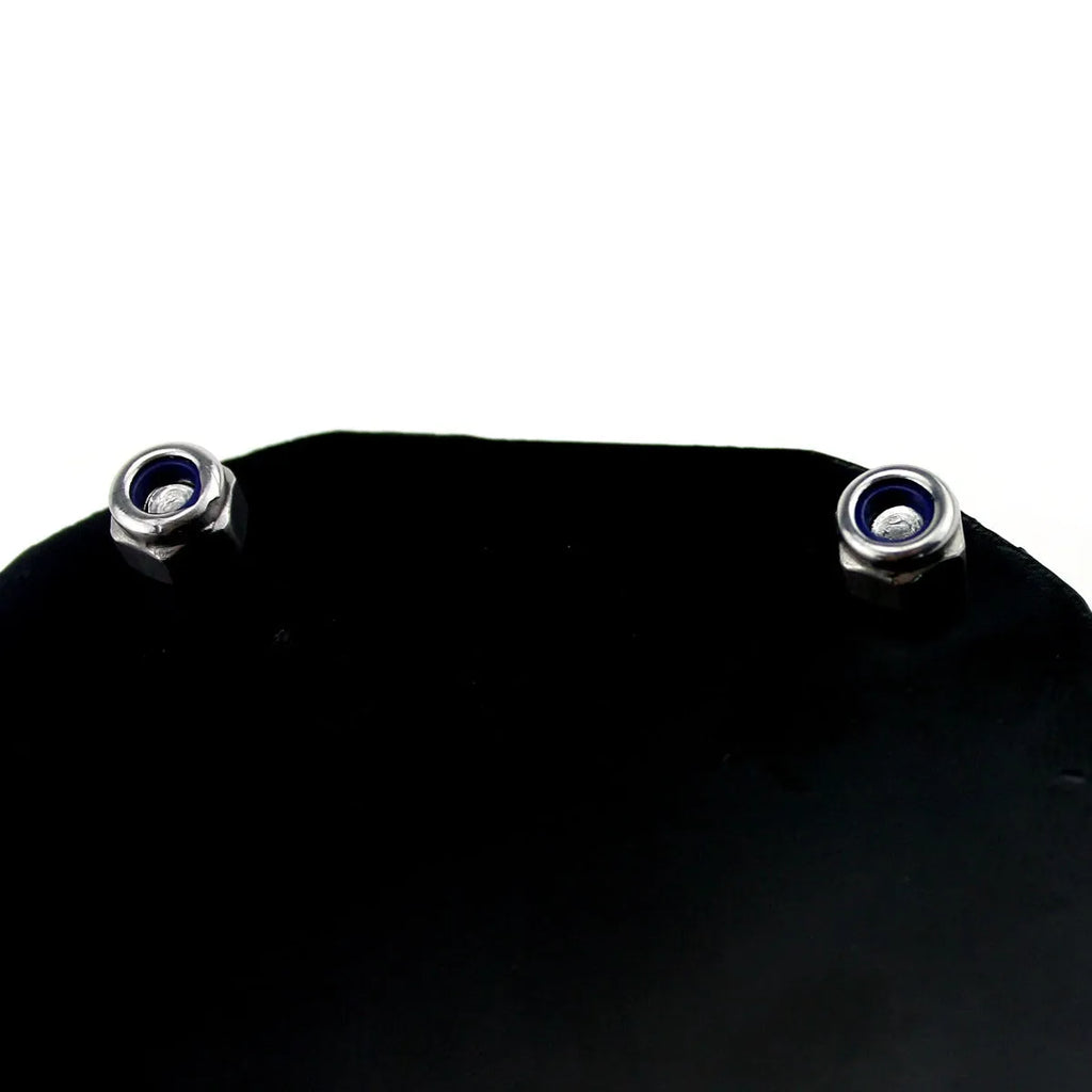 Black carbon fibre pattern metal aluminium alloy motorcycle tax disc holder with anti-theft screw