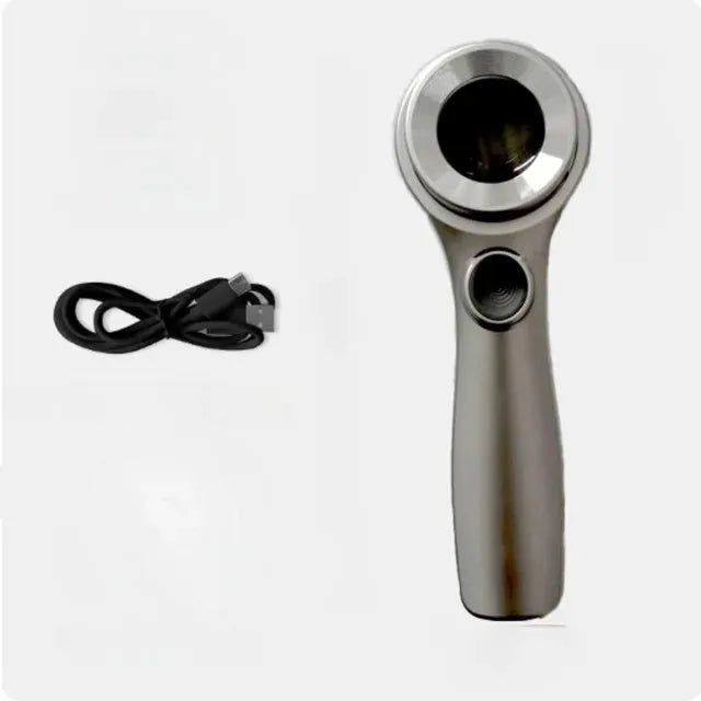 Black jewellery appraisal magnifying glass with LED lights and USB-C charging port