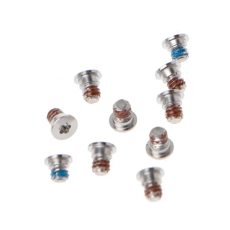 Ten metal replacement screws for MacBook Pro Retina A1502, A1398, A1425 bottom shell and speaker repair.