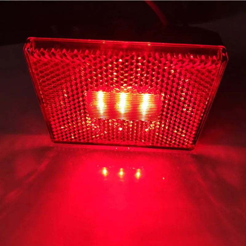 LED trailer side signal clearance width lamp with transparent UV PC cover and 19cm wire