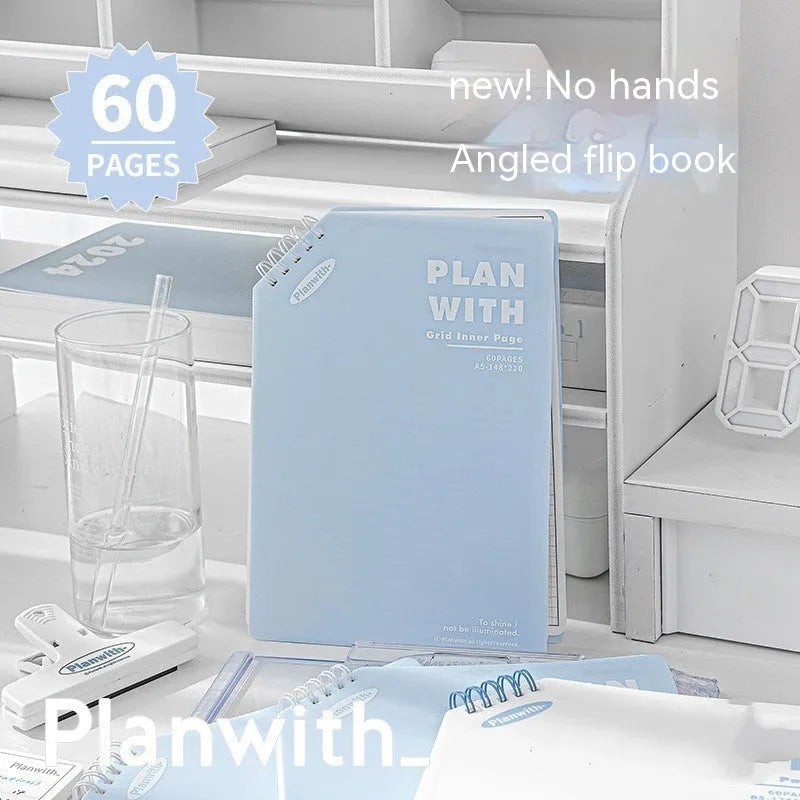 Oblique angle artsy ins style salt series student draft notebook with 60 sheets