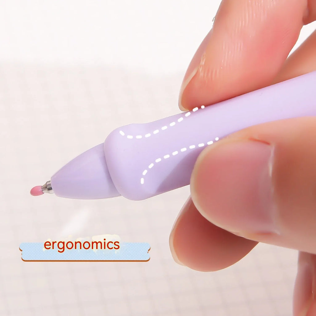 Macaron colour press gel pen with 0.5mm tip in smoked white, brown and powder options