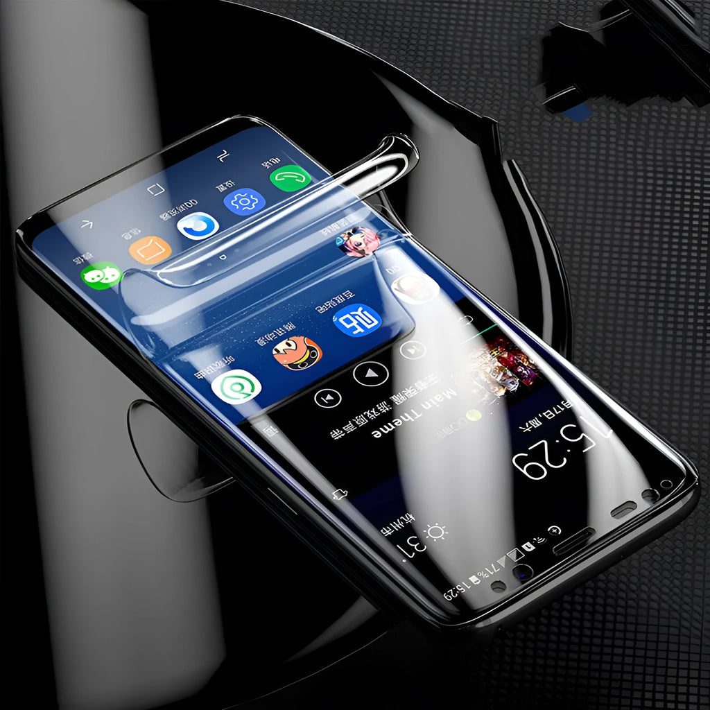 Matte purple light hydrogel screen protector film for Samsung Galaxy curved phones