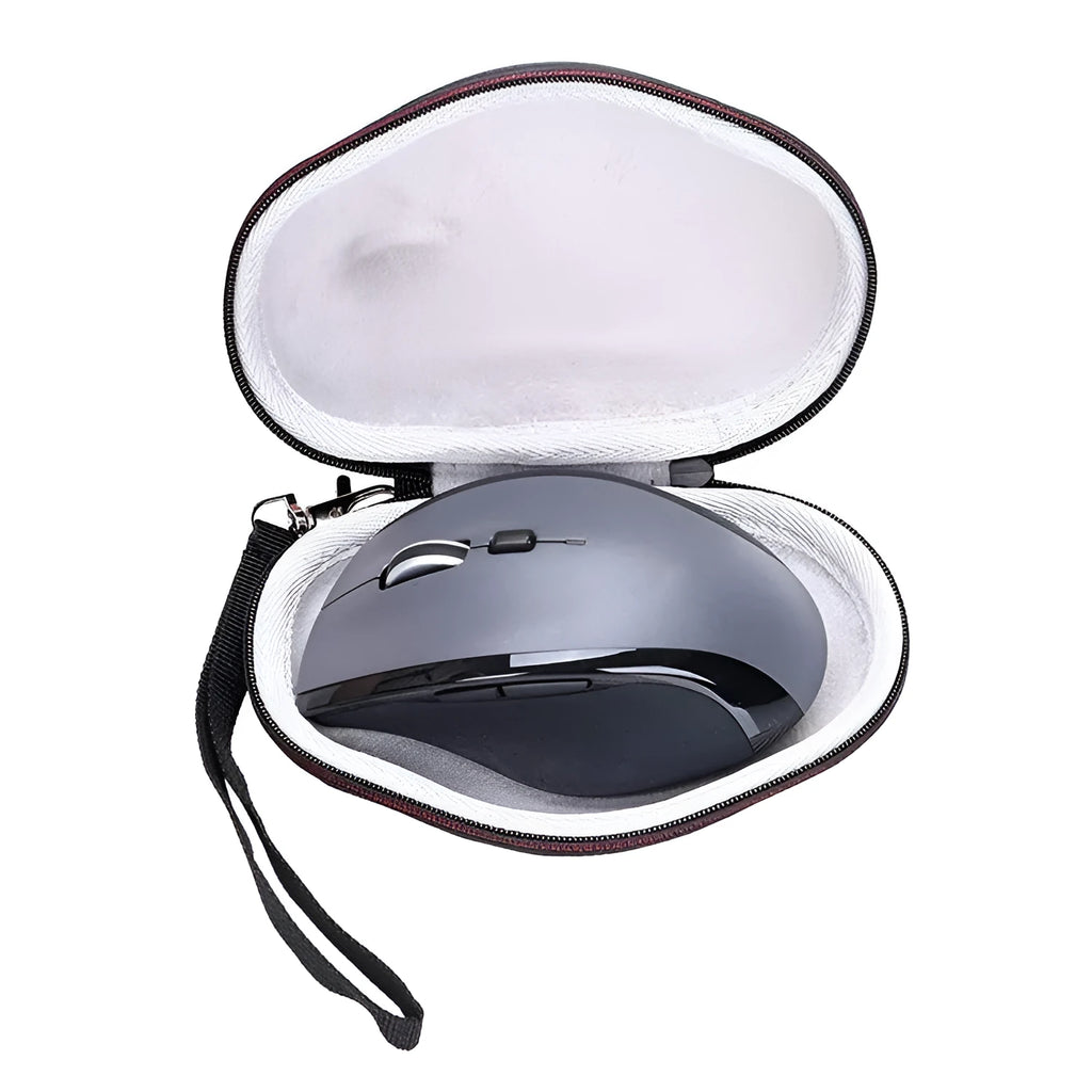 Black mouse protection sleeve case for Logitech M720 with grey interior