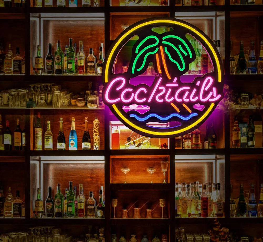 LED Coffee Neon Billboard advertising sign with bright mixed-colour illumination