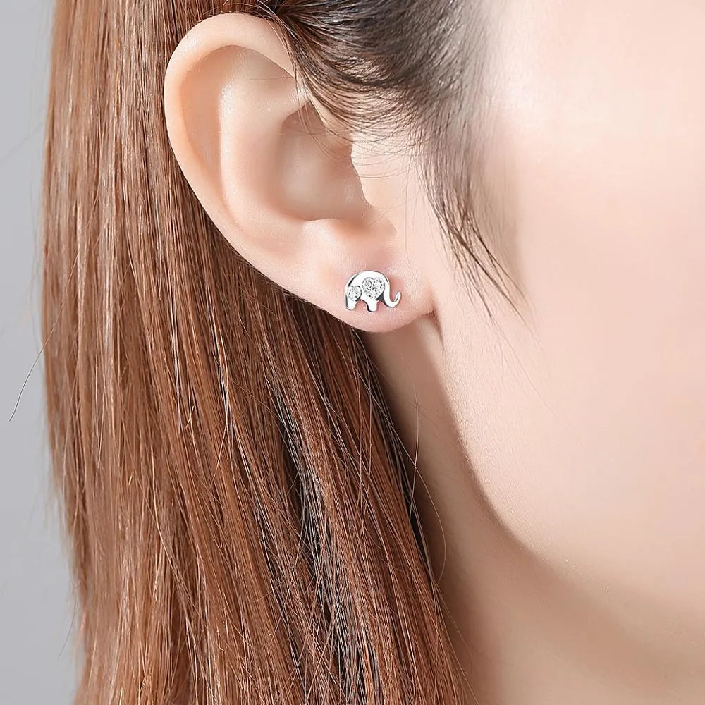 Small Korean geometric earrings in gold or silver, 0.6cm wide by 0.9cm high.