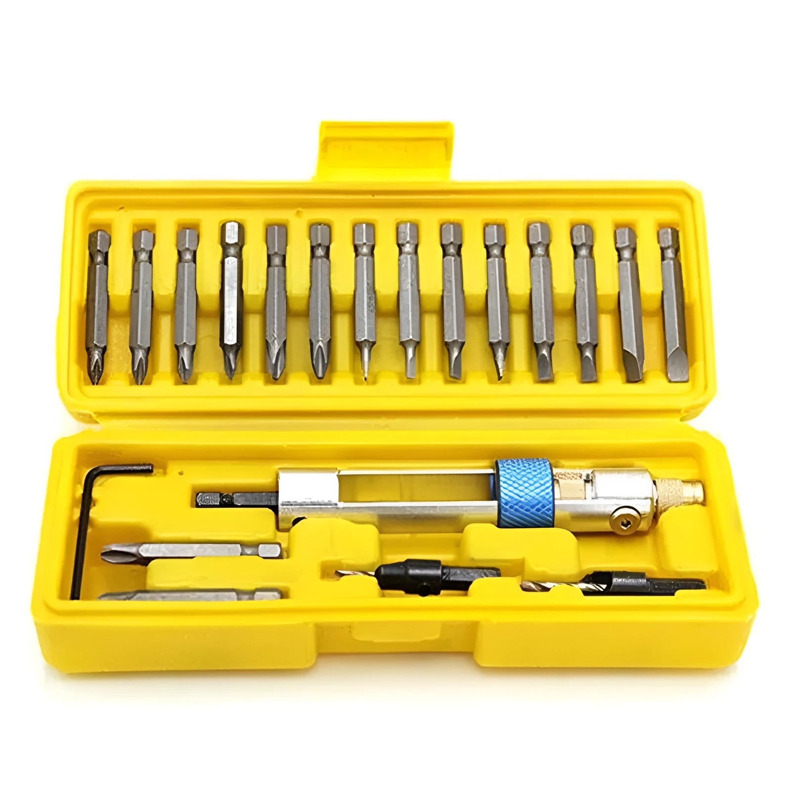Half Time Drill driver and bit set with Phillips and flathead bits for power drill conversion