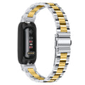 Stainless steel watch strap for Fitbit Inspire 3 fitness tracker in metallic finish