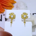 S925 sterling silver baroque earring holder with floral design and included earrings