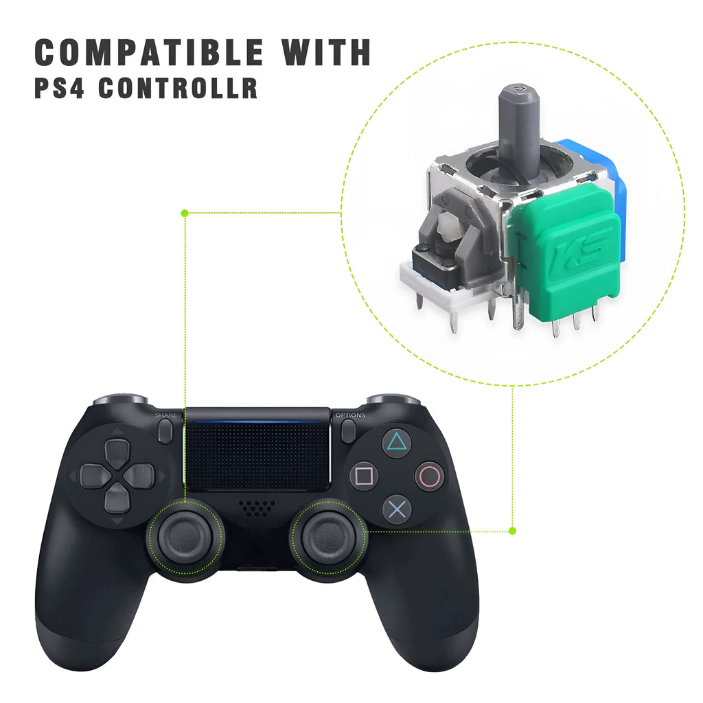 Hall effect magnetic joystick replacement component for PS5, Xbox, and Switch Pro controllers