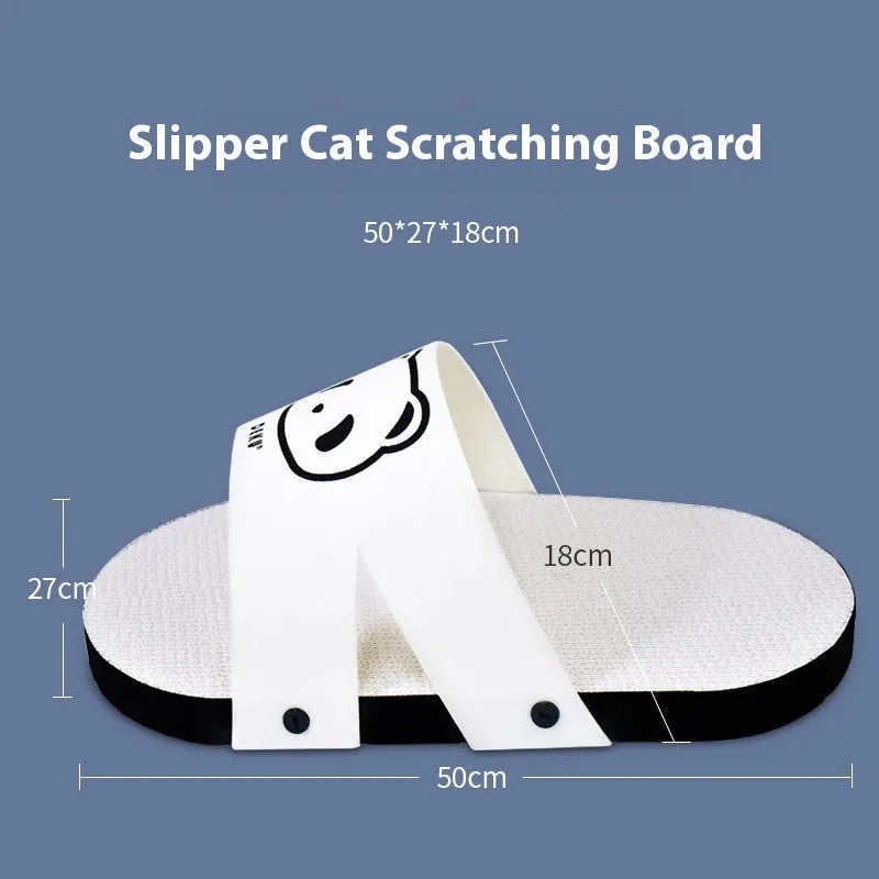 White corrugated paper cat scratch board slipper style design