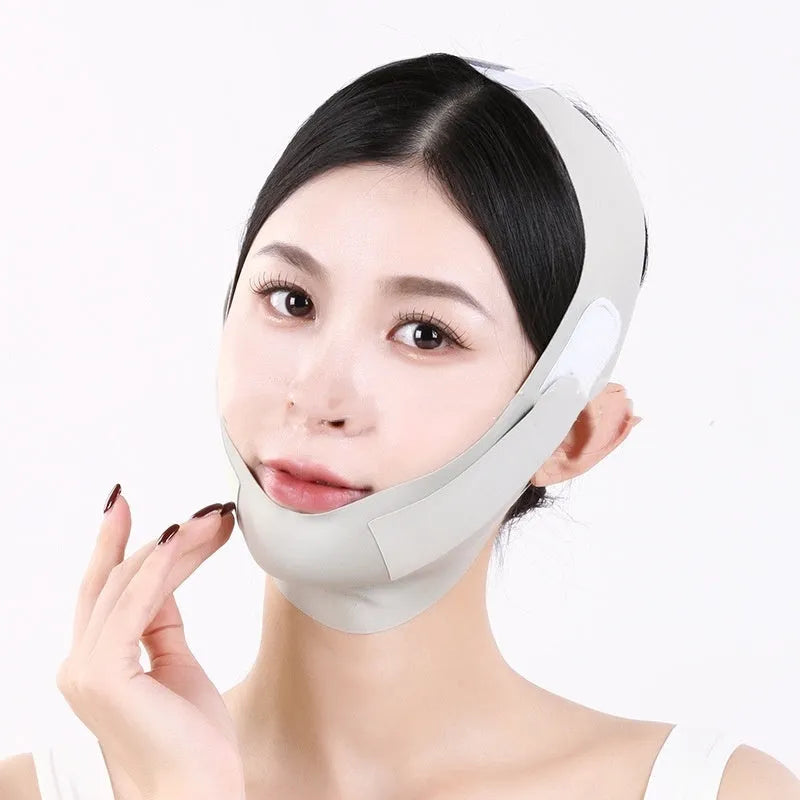 Small V face shaping mask in purple or green graphene colours for facial lifting and tightening
