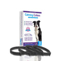 Four monochrome dog anxiety relief collars in assorted colours with TPR material and 62cm length
