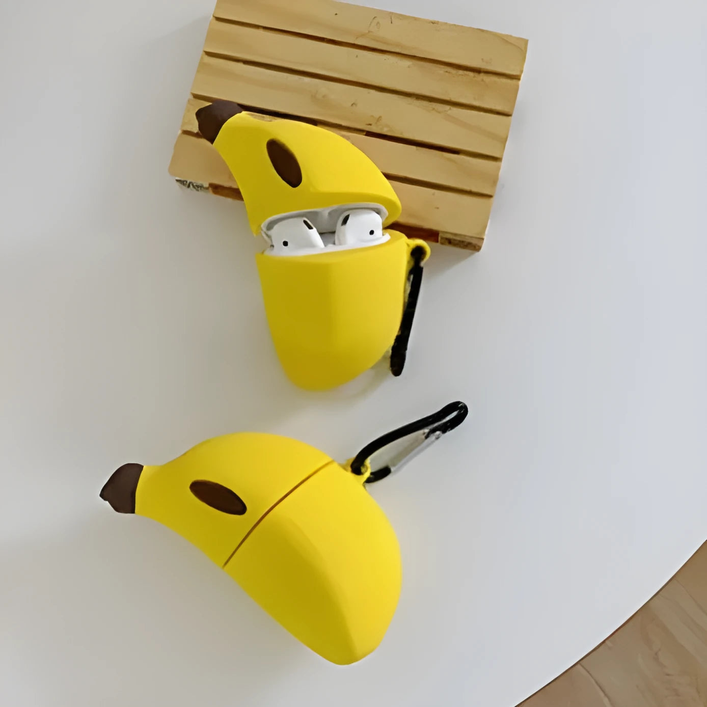 Yellow banana design silicone protective case for AirPods 3rd generation wireless headphones