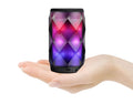Black crystal diamond-cut Coke can shaped lantern and Bluetooth speaker with colourful LED lights.