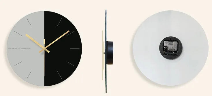 Transparent tempered glass wall clock with minimalist design and clear numerals