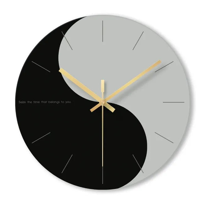 Transparent tempered glass wall clock with minimalist design and clear numerals
