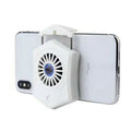 Black and white aluminium USB mobile phone radiator cooling fan accessory for gaming phones