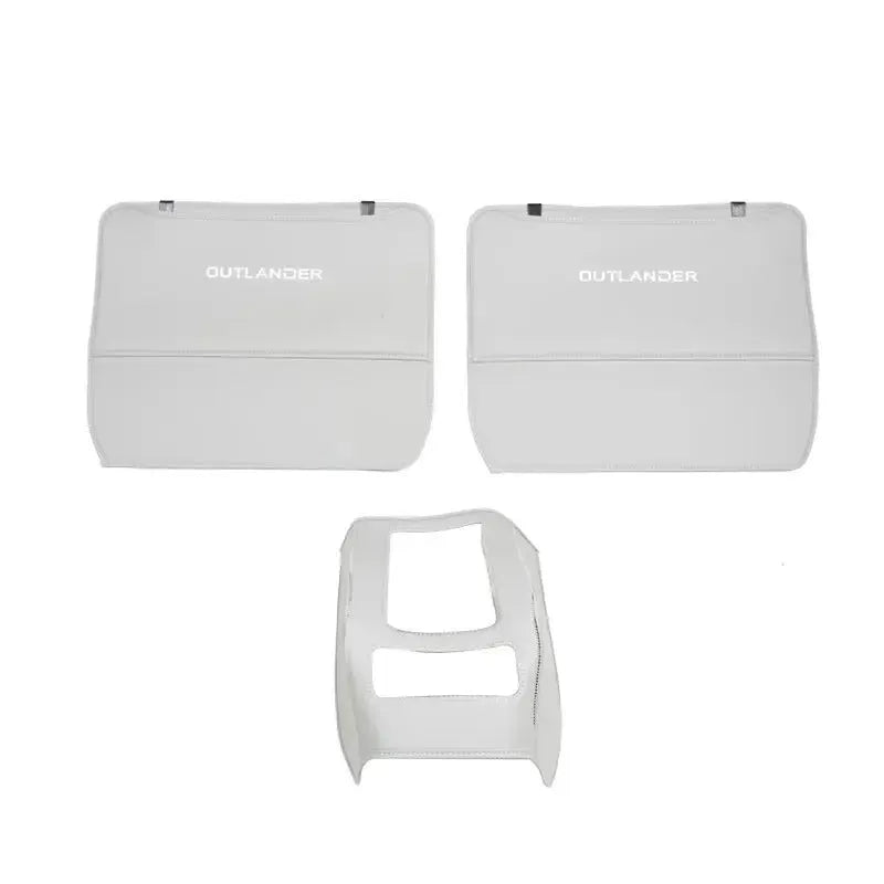 Leather anti-kick pads for Mitsubishi Outlander seats and centre console