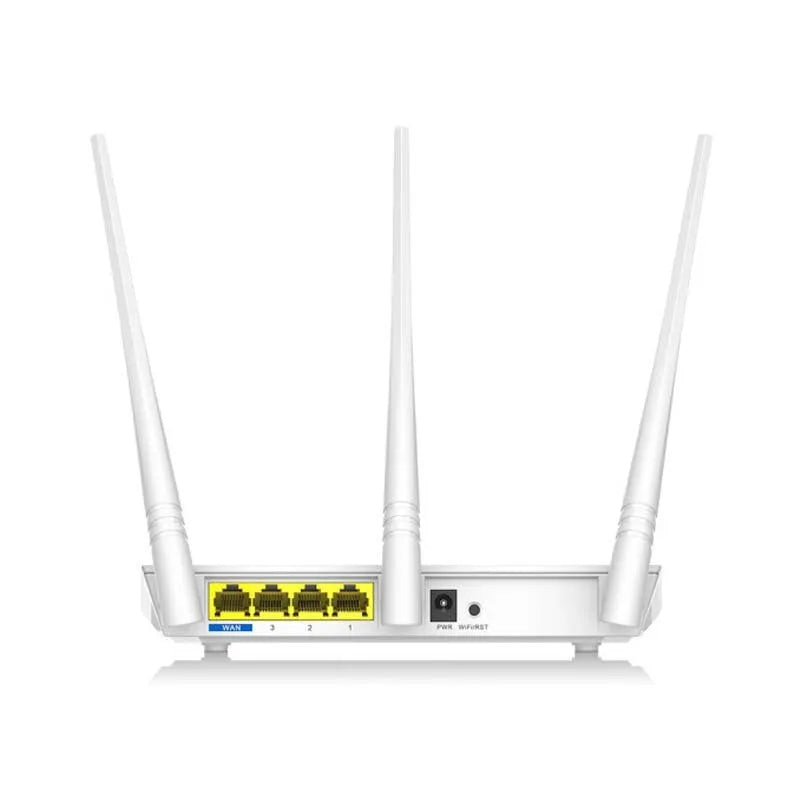 White dual-band wireless router providing 2.4GHz and 5GHz Wi-Fi connectivity