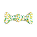 Green, white, and yellow camouflage pattern natural rubber bone-shaped dog chew toy