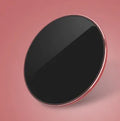 Ultra-thin aluminium alloy wireless charger in metallic colours with Micro USB port