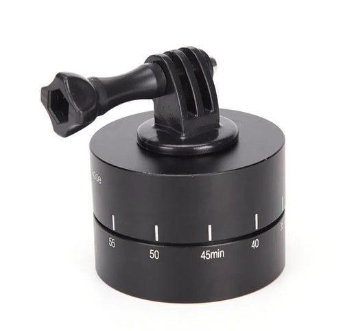360-degree auto rotate camera tripod head base for timelapse photography with GoPro and DSLR compatibility