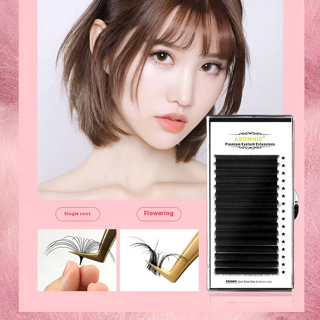 Pair of dense 16-row false eyelashes made from mink hair, showing a matte finish.