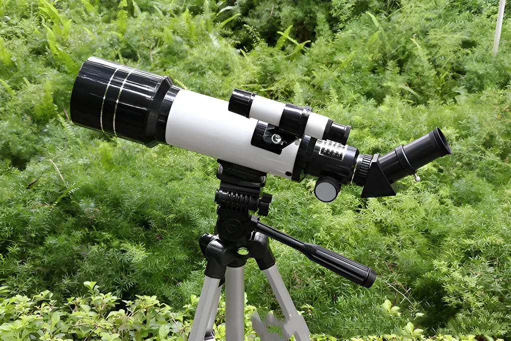 Dark blue monocular astronomical telescope with tripod for children's stargazing