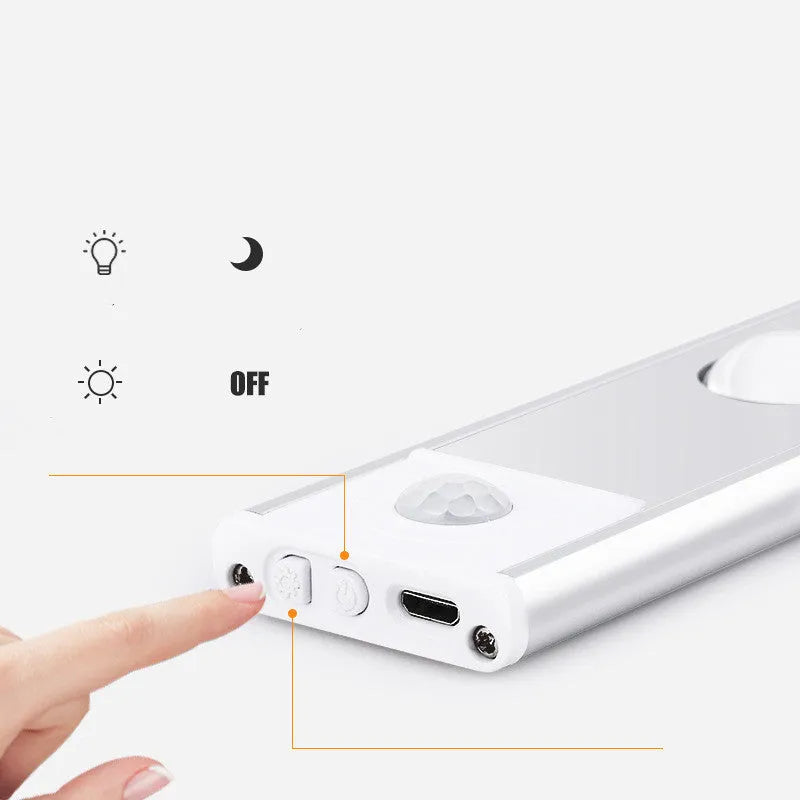 Rechargeable hill projection light strip in modern minimalist design with magnetic mounting