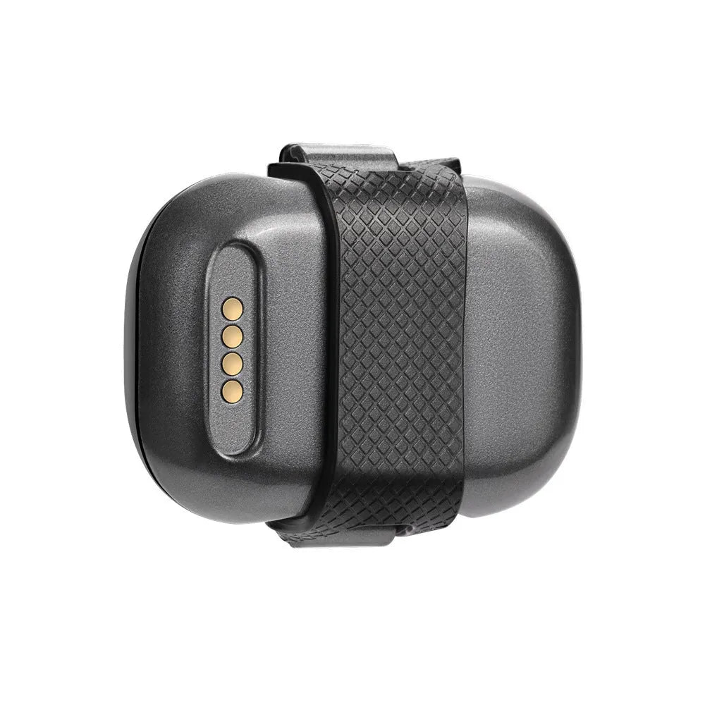 Black GF-07 pet GPS locator device with hanging rope for collar attachment