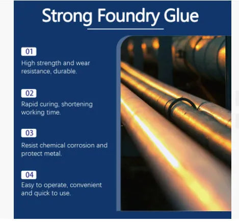85ml two-component epoxy metal sealant kit with push rod, scraper, and sandpaper for stainless steel copper aluminium repair