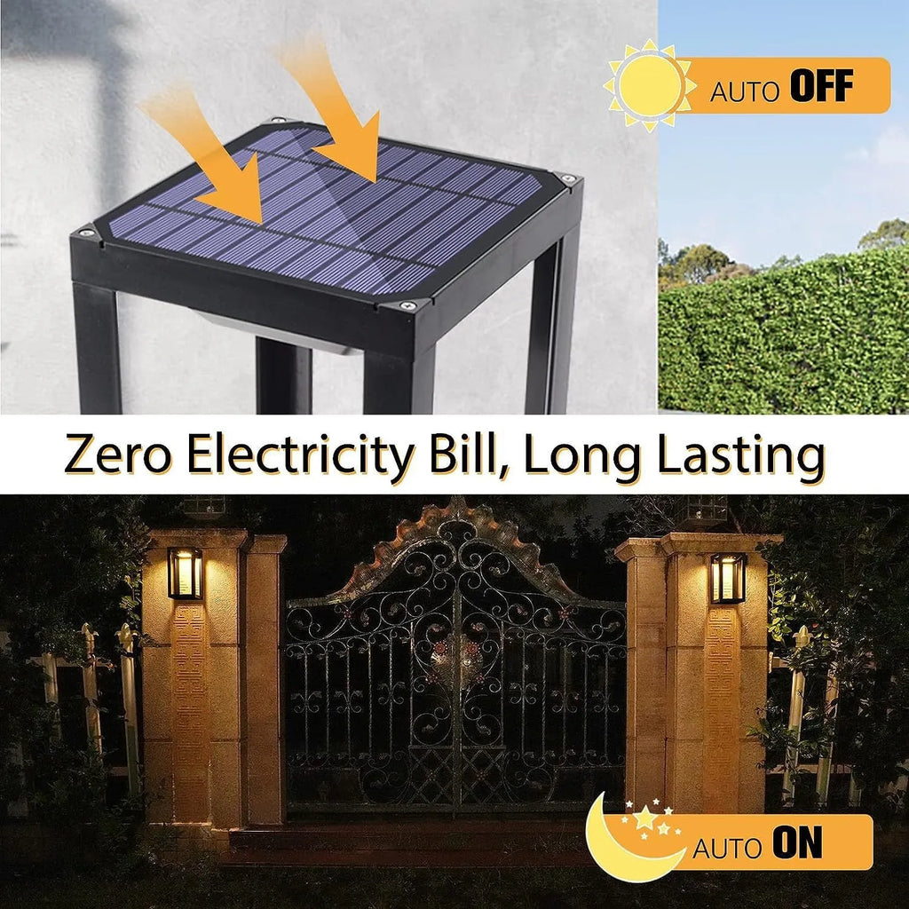Modern Chinese design outdoor solar wall lamp with waterproof plastic construction