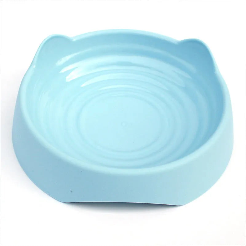 Ceramic dog slow feeder bowl with puzzle maze pattern in blue colour