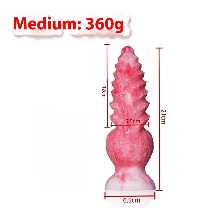 Pink platinum silicone shaped penis masturbation device for women in two size options