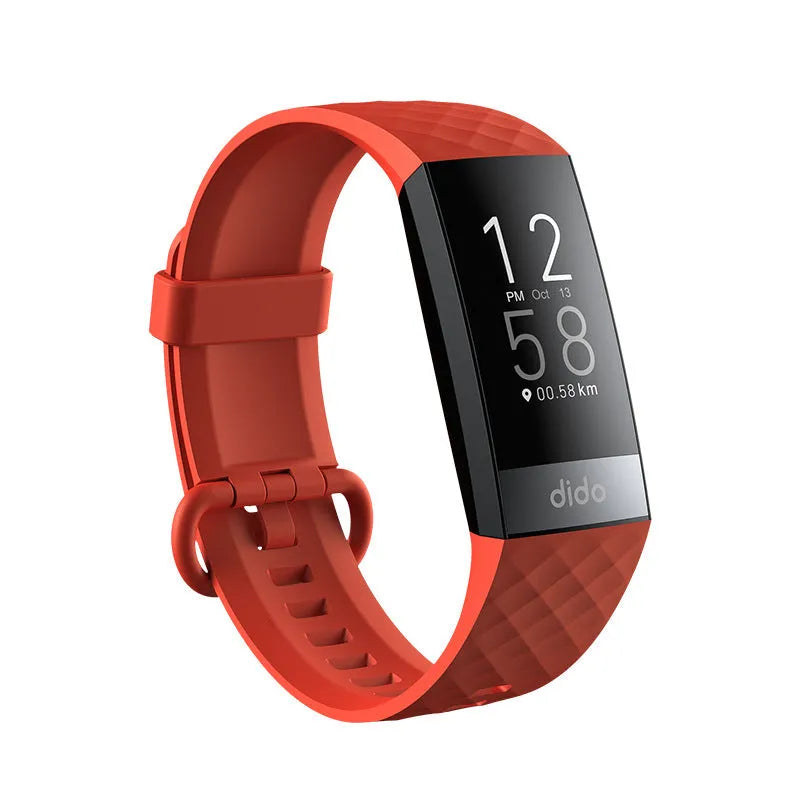 Y6 Black smart bracelet with a 1.1-inch screen displaying health metrics like ECG, blood pressure, and blood oxygen.