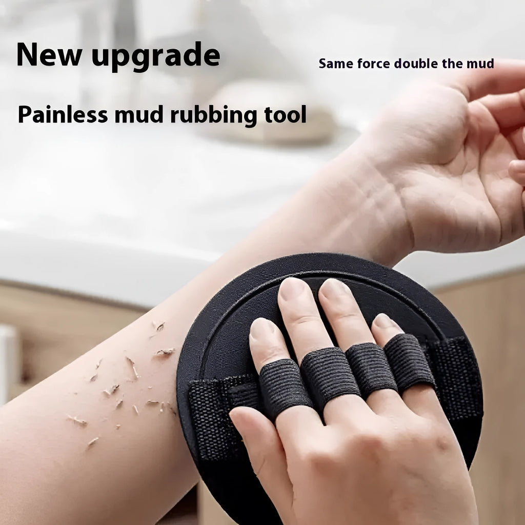 Round cake shaped rubber finger bath massager for women in lace or strap style options