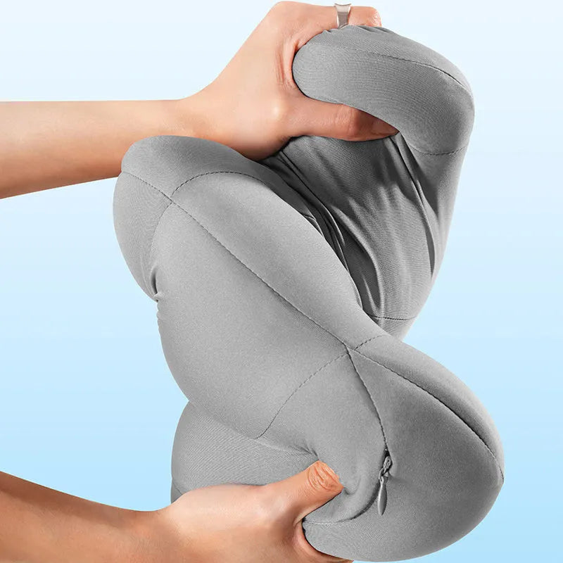 Suspension bin car head restraint neck guard and waist pillow set in grey or orange colours