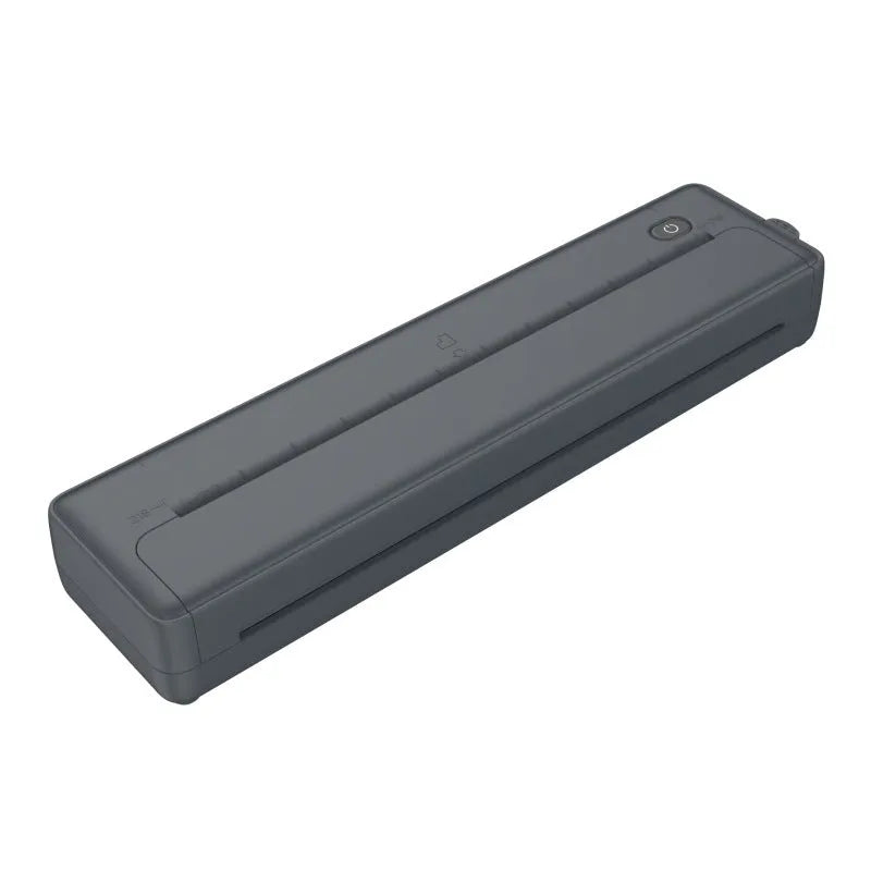 X8 Black and White portable A4 Bluetooth printer with USB port on a desk