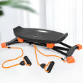 JS101A black mini fitness skiing machine with elastic hand straps