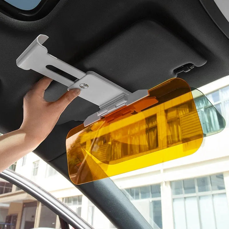 Anti-high beam goggles dual-use car sun visor with acrylic lens and telescopic installation