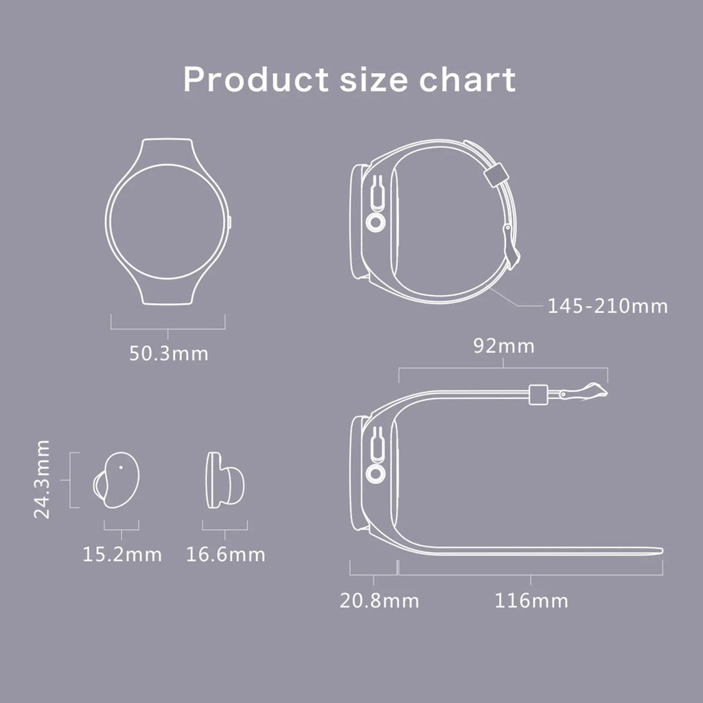 Black detachable smart watch and Bluetooth headset combo for fitness tracking and calls