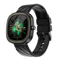 Square Bluetooth smart sports watch with 1.32 inch touchscreen on silicone wristband