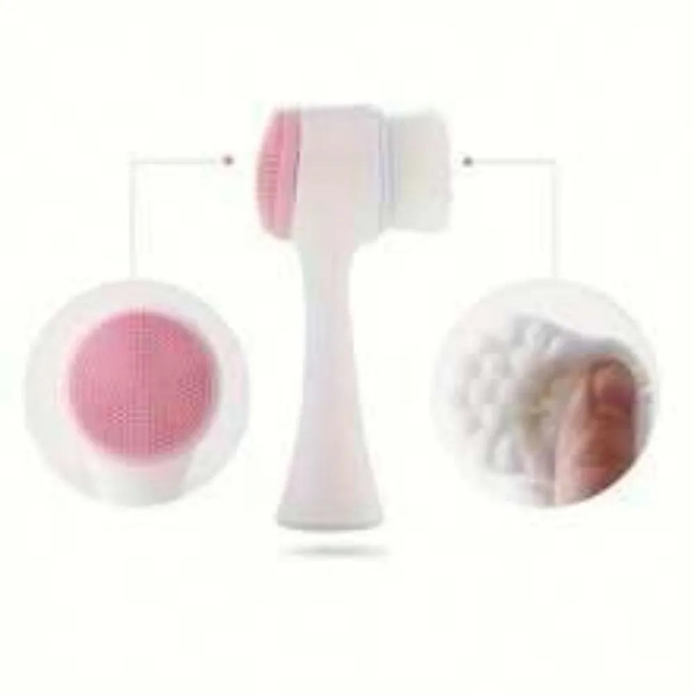 Blue nylon bristle pet paw brush with PP handle for dogs and cats.