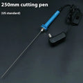 Blue electric heating cutter with plastic handle for cutting foam polystyrene and pearl cotton boards