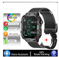 QX11 smartwatch with zinc alloy case on black silicone strap showing touch screen display