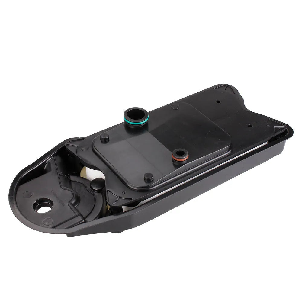 Black automotive crankcase ventilation filter for Ram 6.7L Cummins diesel engines